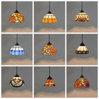 Retro Mediterranean Creative Stained Glass Chandelier