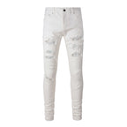 Patch Hole White Slim-fit