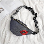 Bling Glitter Women Waist Chest Bag
