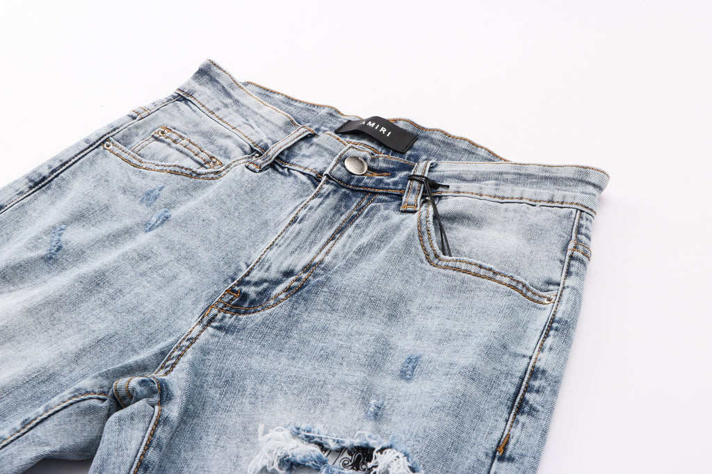 Amiri  Washed White Men's Jeans
