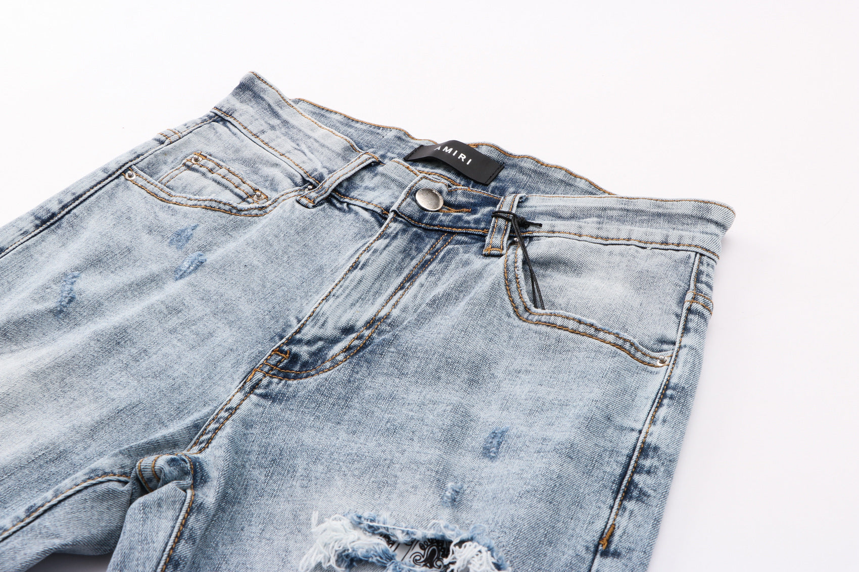 Amiri  Washed White Men's Jeans