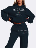 Trendy  Fleece-lined Sweater Suit
