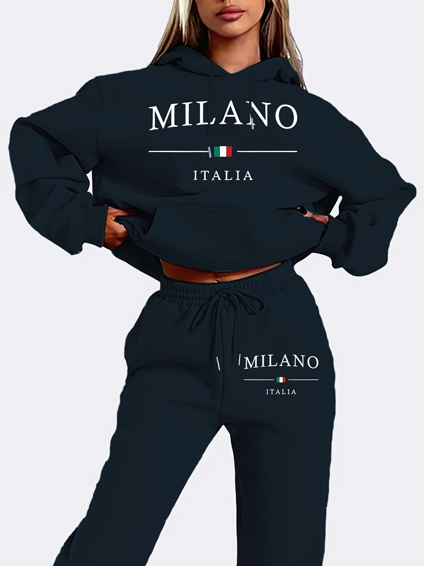 Trendy  Fleece-lined Sweater Suit
