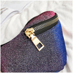 Bling Glitter Women Waist Chest Bag