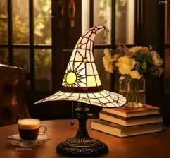 Witch Hat Lamp, Spooky Fun For Small Witches, Handmade Witch Hat Shaped Decoration For Bedroom Party Decorations(Purple)