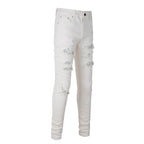 Patch Hole White Slim-fit