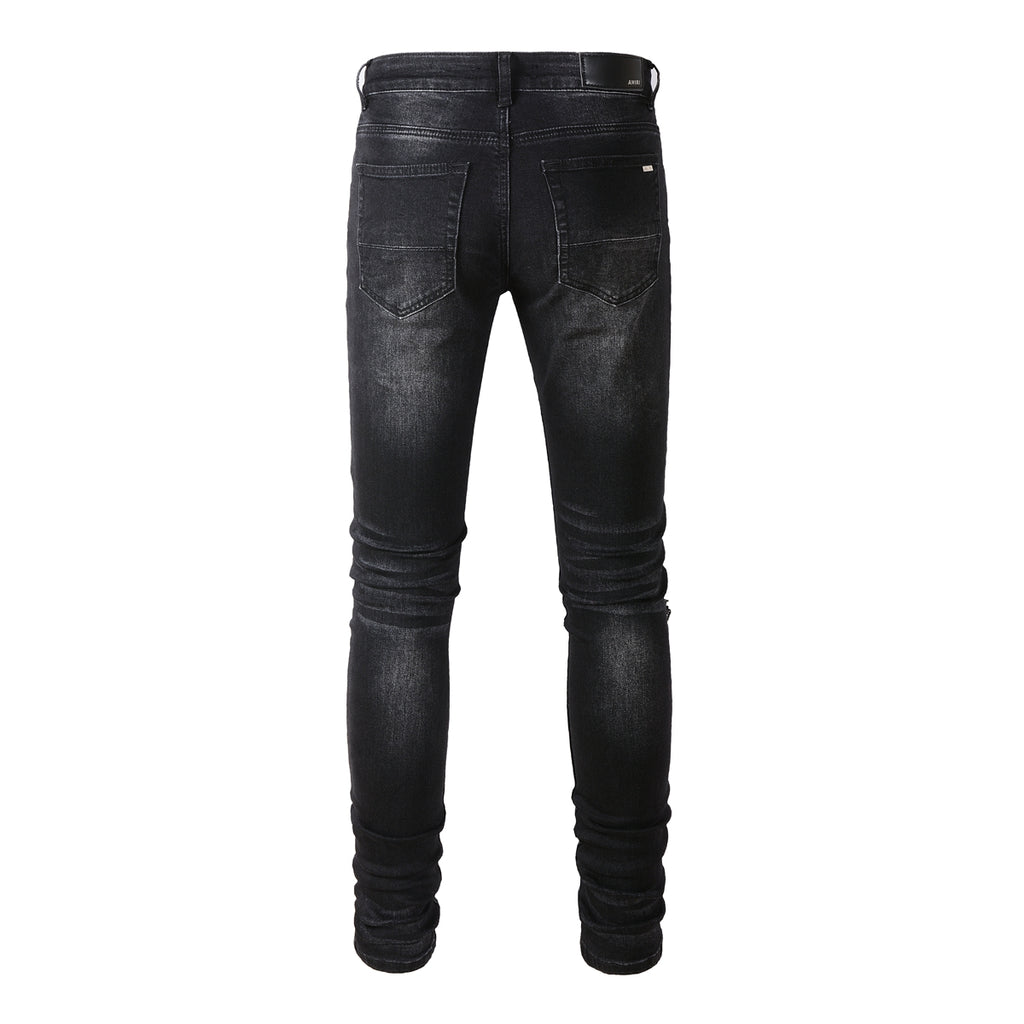 Amiri Jeans Red Patch Stretch Slim Pants