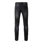 Amiri Jeans Red Patch Stretch Slim Pants