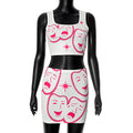 Chic American Street-style Spicy Girl Print Outfit
