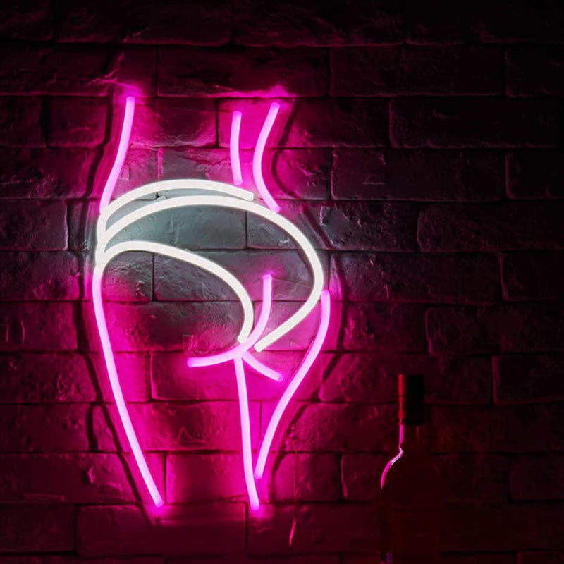 LED Neon Sign lady Artwork Night Light Neon Bulbs Lamp Bedroom Decoration Lighting