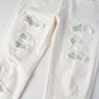 Patch Hole White Slim-fit