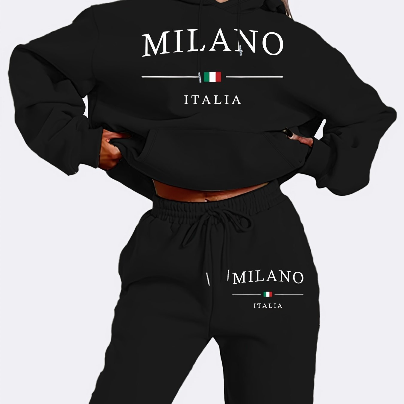 Trendy  Fleece-lined Sweater Suit
