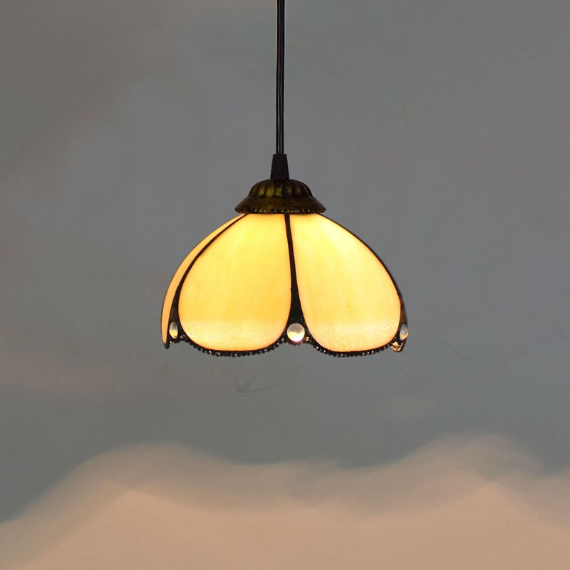 Retro Mediterranean Creative Stained Glass Chandelier