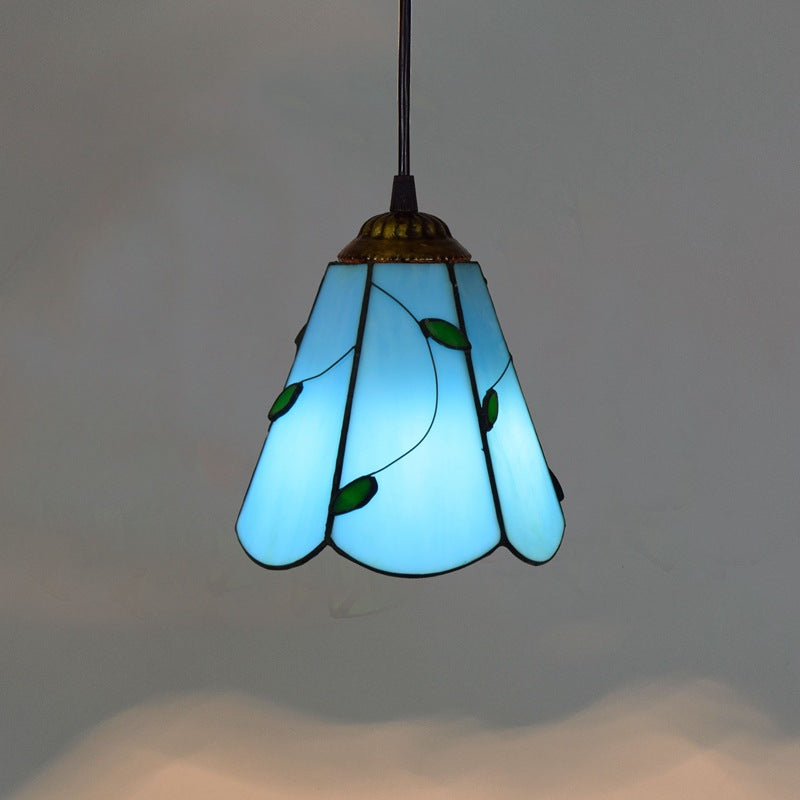 Retro Mediterranean Creative Stained Glass Chandelier