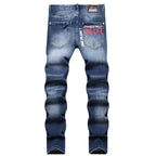 Desquared  Mens Slim-fit Denim Jeans With A Distressed Holey Design