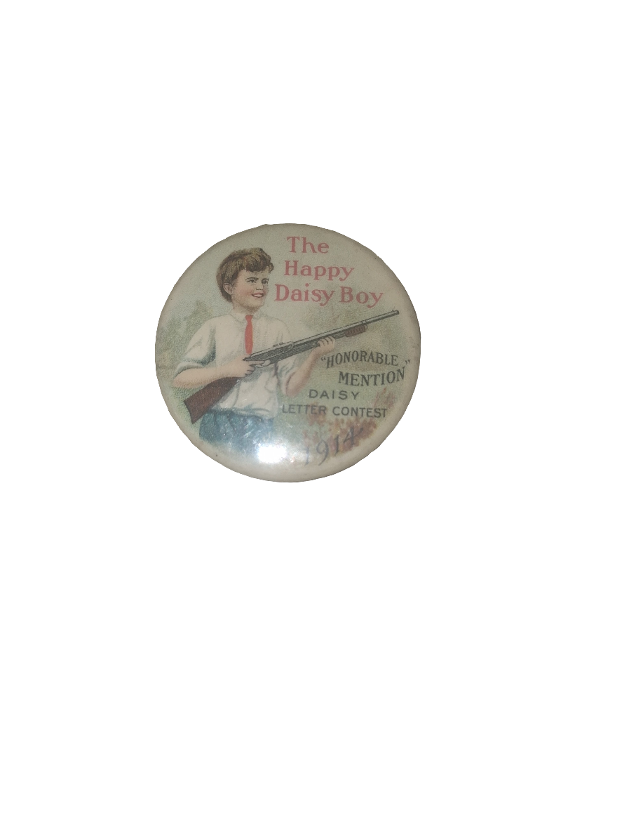 The Happy Daisy boy 1914 pinback advertisement