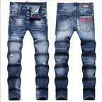 Desquared  Mens Slim-fit Denim Jeans With A Distressed Holey Design