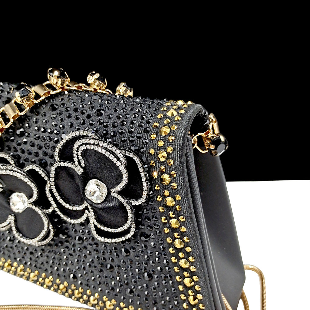 Women's Pointed Toe Shoes Bag Set Handmade Flower Decoration Simple Banquet Style