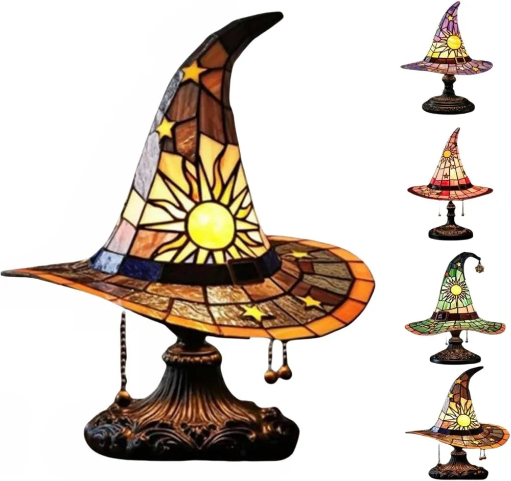 Witch Hat Lamp, Spooky Fun For Small Witches, Handmade Witch Hat Shaped Decoration For Bedroom Party Decorations(Purple)
