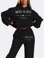 Trendy  Fleece-lined Sweater Suit