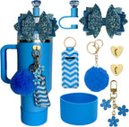Glitter Bow Decoration StanleyCup Accessories 8-piece Set