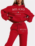 Trendy  Fleece-lined Sweater Suit