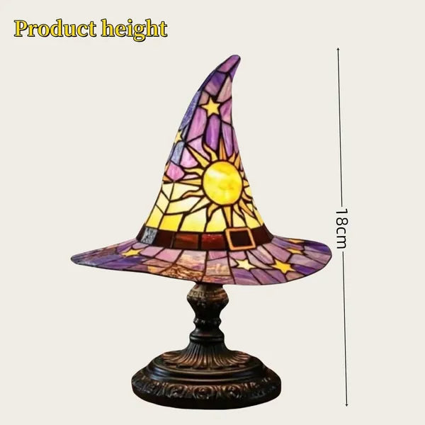 Witch Hat Lamp, Spooky Fun For Small Witches, Handmade Witch Hat Shaped Decoration For Bedroom Party Decorations(Purple)