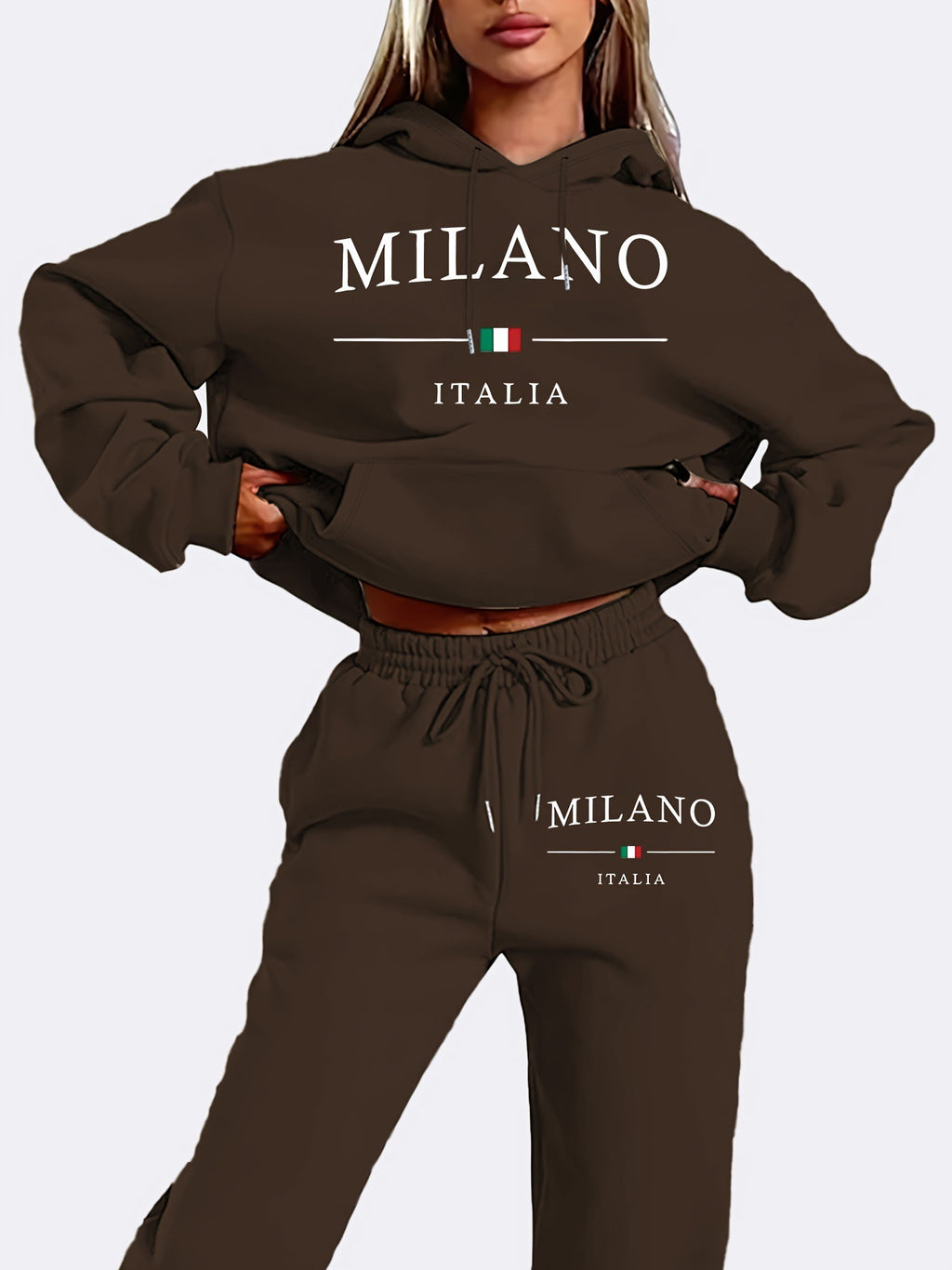 Trendy  Fleece-lined Sweater Suit