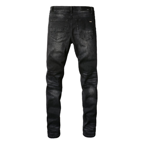 Amiri Jeans Red Patch Stretch Slim Pants
