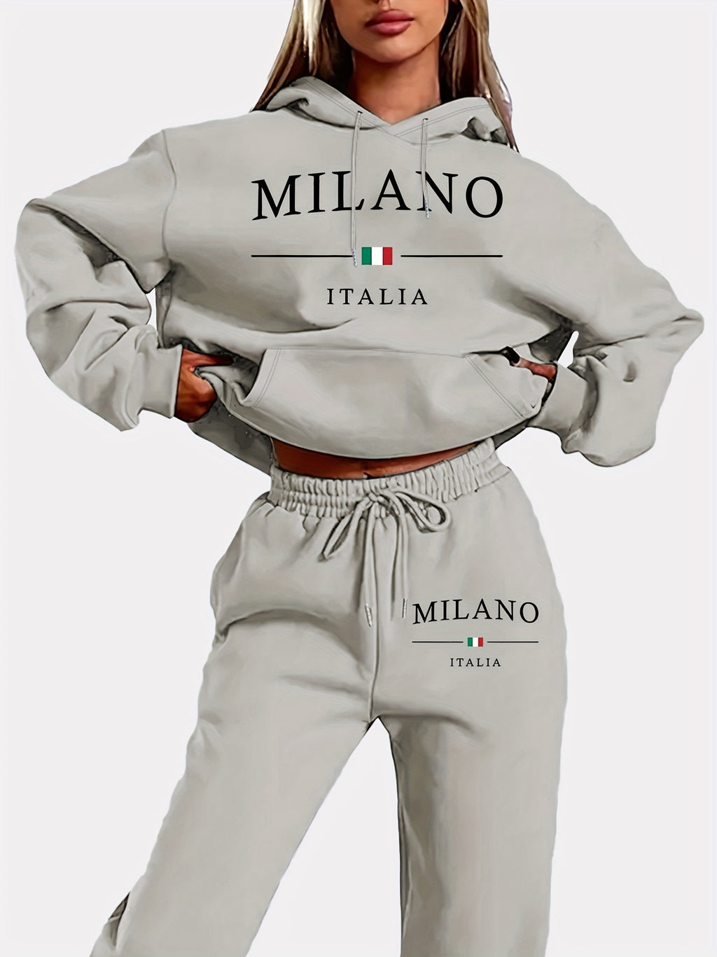 Trendy  Fleece-lined Sweater Suit