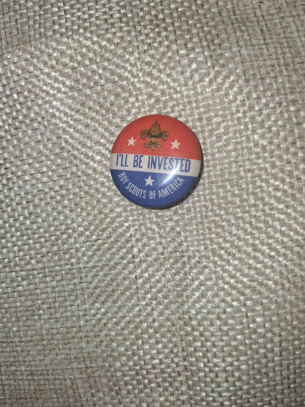 1930s Boy Scouts of America (ill be invested) pinback